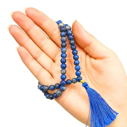 Amazing Gemstone Lapis Lazuli Mala Saadi - color: Lapis Lazuli, style: Plain