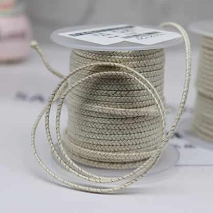 260 Foot Candle Wick, 24 PLY Braided Candle Wick Spool, Cotton & Paper Interwoven Core, Candle Wicks for Candle Making, Candle Wick Roll for DIY Candle Craft Making