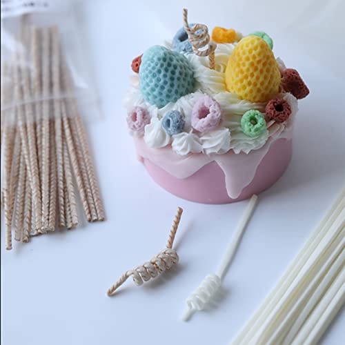 260 Foot Candle Wick, 24 PLY Braided Candle Wick Spool, Cotton & Paper Interwoven Core, Candle Wicks for Candle Making, Candle Wick Roll for DIY Candle Craft Making