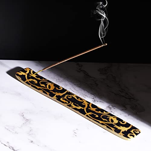 Bless-International Traditional-Handmade-Burner Wooden-Incense-Stick-Holder Ash-Catcher-Stand for-Aromatherapy-Meditation-Yoga (Beautiful Mind) 10 Inches, Pack of 1 - color: Beautiful Mind,10 Inch, size: One Holder