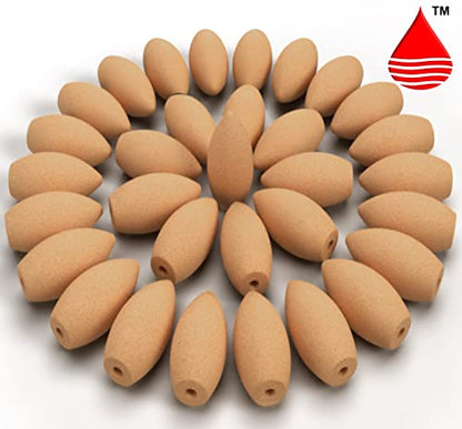 1.25'' BACKFLOW Unscented 30 100% Natural JOSS Powder Incense Cones - Ideal for Waterfall Burner and Holder, Add Any Aroma Depot Fragrance Oil to Make Your own Scented Cones. (30 Cones)
