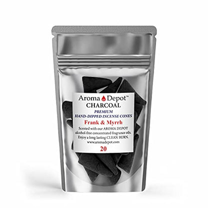 1'' Frankincense & Myrrh Incense Charcoal Cones (20 Pack)