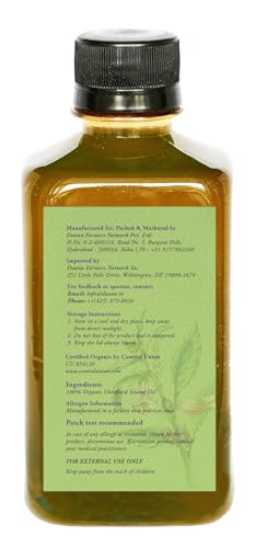 DAANA Sesame Oil for Skin: Certified USDA Organic, Extra Virgin, Cold Pressed (12 fl oz) - size: 12 Fl Oz (Pack of 1)