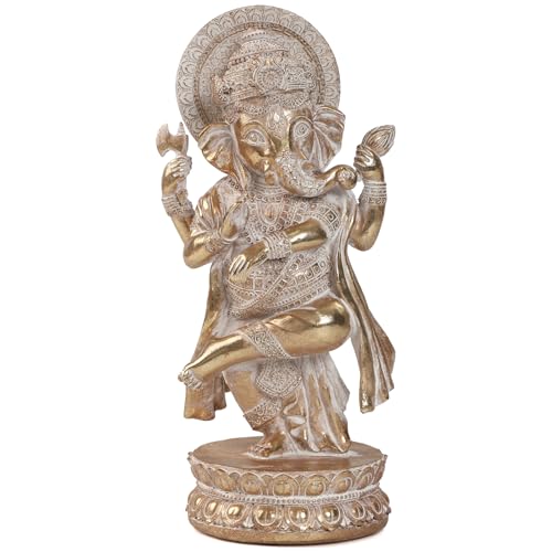 Suoedd Lord Ganesha Statues Hindu Elephant God Statue Indian Ganesh Buddha Resin Sculpture Figurine Handmade Gift,Garden,Car,Decoration Ornaments for Home - color: Edd8544-2