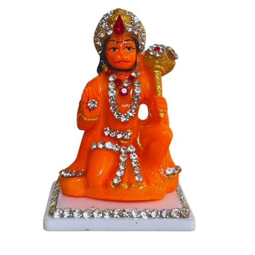 NAISHA Hanuman Ji Murti, 3.5 Inch Bajrangbali Idol with Gada Design