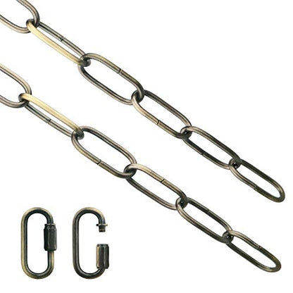 Helunsi Industrial Lighting Chain, 6 Feet Bronze Light Fixture Chain - color: Bronze