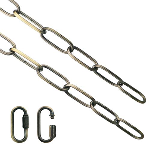 Helunsi Industrial Lighting Chain, 6 Feet Bronze Light Fixture Chain - color: Bronze