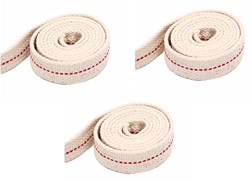 1" Inch Wide Oil Lamp Wick, Cotton Lantern Wick Oil Lantern for Kerosene Burner Lighting & Paraffin Oil Wick (3 Rolls, 6 Foot Each) - size: 1" 6 Ft (3-Pack)