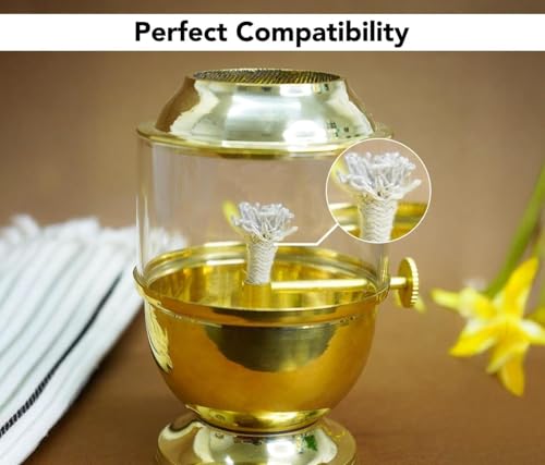 Akhand Diya Wicks for Pooja | Long Batti for Akhand Jyot | Diya Batti for Oil Lamp - size: 12 Count (Pack of 1)