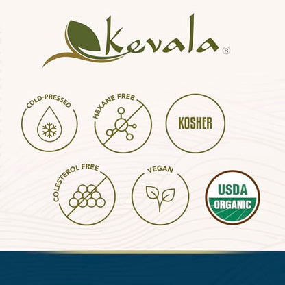 Kevala Organic Extra Virgin Sesame Oil – 12 oz, Body Care and Hair Care - size: 12 Fl Oz (Pack of 1)