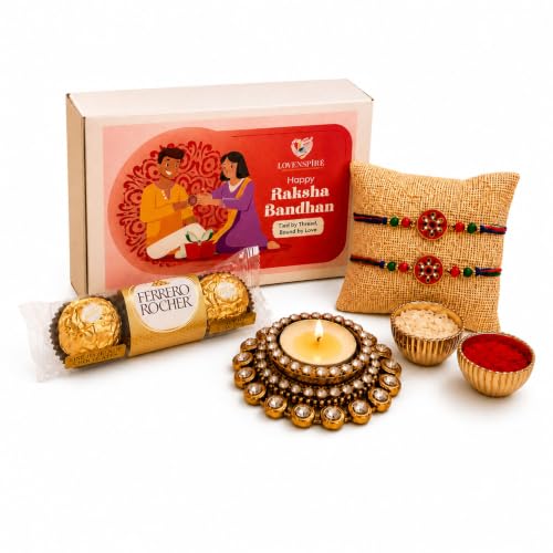 LOVENSPIRE Raksha Bandhan Gift Hamper for Brother – Indian Rakhi Festival Gift Set for Bhai - color: Hamper 2