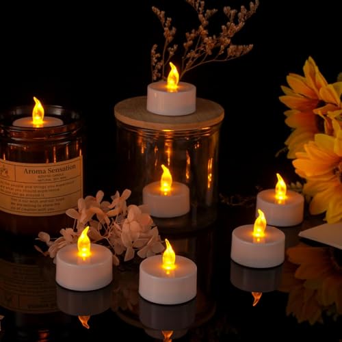 LED Tea Lights Battery Operated Flameless Candles 100 Pack Warm Yellow - color: warm yellow, size: 100pcs