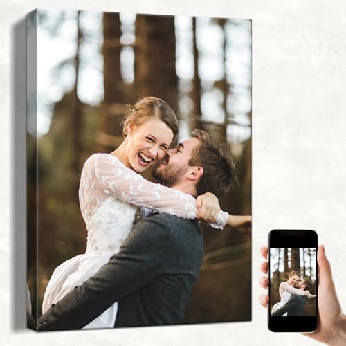 karani Custom Canvas Prints with Your Photos, Personalized Wall Art for Home Decor, Unique Personalized Gifts for Wedding, Birthday, Family & Friends, Ready to Hang Canvas Prints 16x24 - size: 16"L x 24"W