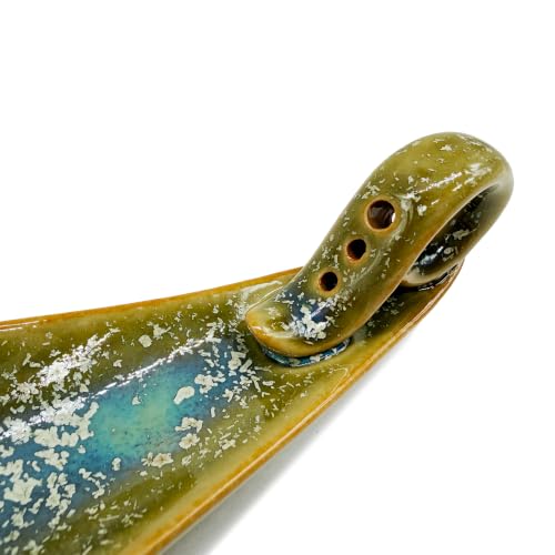 9" Length Incense Stick Holder with 3 Holes, White Porcelain Incense Tray Ash Cather for Spa, Meditation Room, Yoga, Home, Office (Ash Blue Violet) - color: Ash Blue Violet