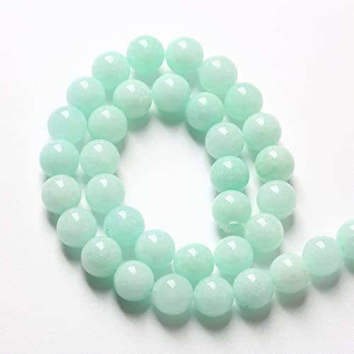 6MM 60PCS Natural Stone Amazonite Chalcedony Loose Beads for Jewelry Making DIY Bracelet Necklace 1 Strand - color: Amazonite Chalcedony, size: 6mm