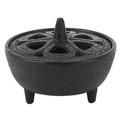 Cast Iron Incense Burner Holder, Lotus Shaped Aromatherapy Burner Incense Burners Towers Incense Burner Bowl Holder for Home Decoration Bathroom Bedroom Cone Incense or Wax Melts