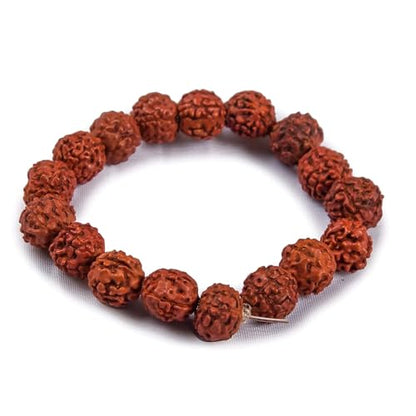 LOVENSPIRE Gold-plated 5 Face Original rudraksha beads Bracelet for Men – Panchmukhi Spiritual Wrist jewelry for Meditation & positive Energy - color: Flexible Fit