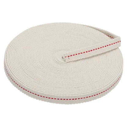 PATIKIL 1/2" Wide 33 Feet 100% Cotton Flat Wick, Oil Lamp Wicks with Red Stitch for Kerosene Lamp Lantern Oil Burner - color: Red, size: 1/2" x 33 Feet
