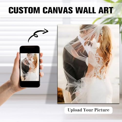 Custom Canvas Prints with Your Photos, Personalized Wall Art for Home Decor - size: 12"L x 18"W