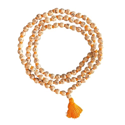 Tulsi (Holy Basil) Hand-Knotted Hare Rama Krishna Mala – Energized 108+1 Beads Necklace for Meditation, Prayer, Yoga & Spiritual Awakening – Karma & Nirvana Japa Mala for Men & Women