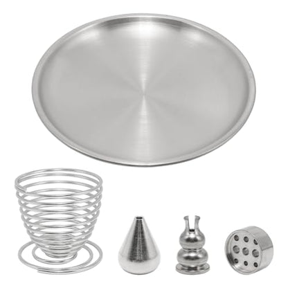 5 in 1 Incense Burner, 5.51 Inch Incense Holder Set - color: Silver, size: 5 in 1