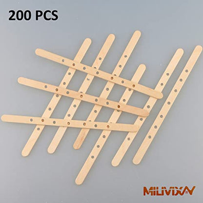 MILIVIXAY 100pcs Wooden Wick Holders - Candle Wicks Centering Device for Large & Multiwick Candles.