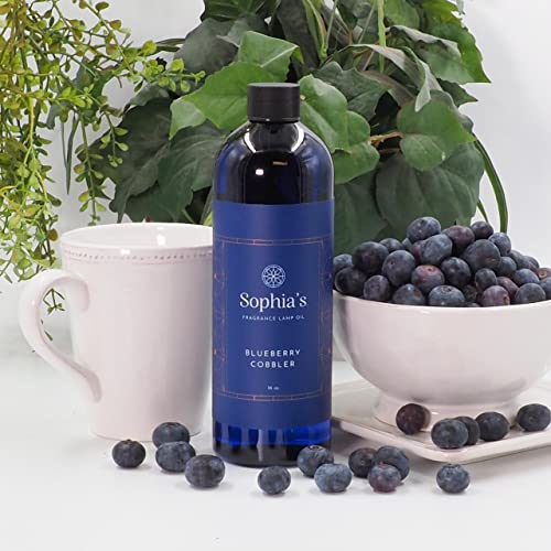 Sophia's Blueberry Cobbler Fragrance Lamp Oil Refills, Effusion Lamp Fragrance Oil for Redolere Lamps, Scented Lamp Oil for Fragrance Lamps, 16 Fluid Ounces of Catalytic Scented Oil Made in USA - color: Blueberry Cobbler