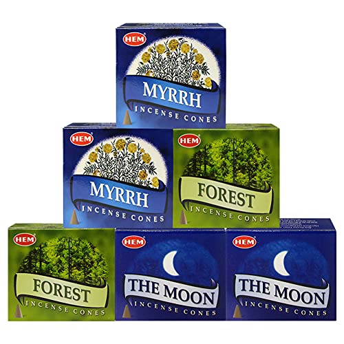 Forest The Moon Incense Cones & Holder Bundle Variety Pack from Hem Trumiri Insense Inscents Insencents Insence - color: Forest & the Moon