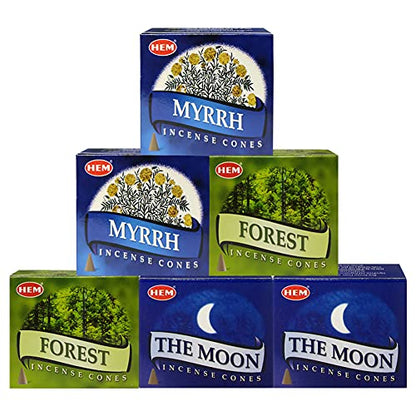Forest The Moon Incense Cones & Holder Bundle Variety Pack from Hem Trumiri Insense Inscents Insencents Insence - color: Forest & the Moon