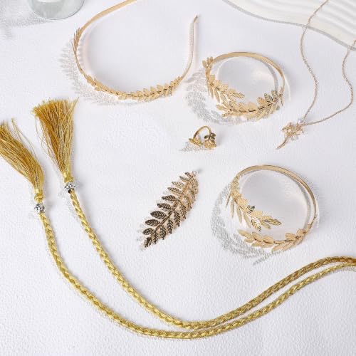 NEWITIN 20 Pieces Greek Goddess Costume Accessories Set for Women - color: Gold A