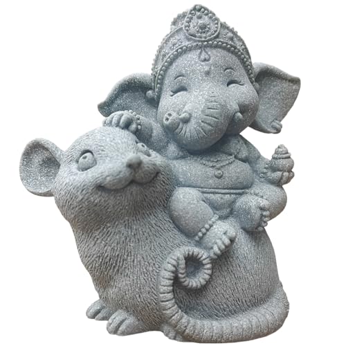 Hindu Elephant Statue Lord Ganesha Figurine Meditation Buddha Sculpture, D - color: D