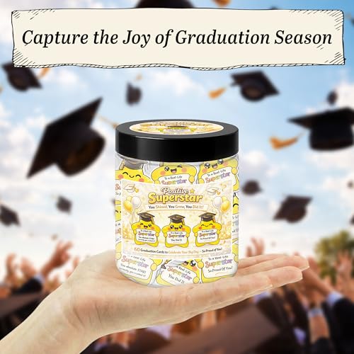 Positive Super Star For Graduation, Congrats Gifts for Daughter, 60 Star Congratulations Gifts for Granddaughter, Proud of You Gift for Women Men - style: Positive graduation star
