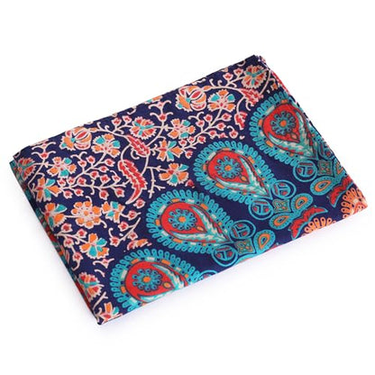 Popular Handicrafts Indian Hippie Bohemian Beautiful Peacock Mandala Curtain Panels Room Divider Blue - color: Blue Multicolor, size: 18"W x 32"L (Pack of 2)