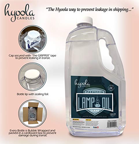 HYOOLA 1-Gallon Liquid Paraffin Lamp Oil - Clear Smokeless, Odorless, Ultra Clean Burning Fuel for Indoor and Outdoor Use - Highest Purity Available - 6 Pack - size: 6 Pack
