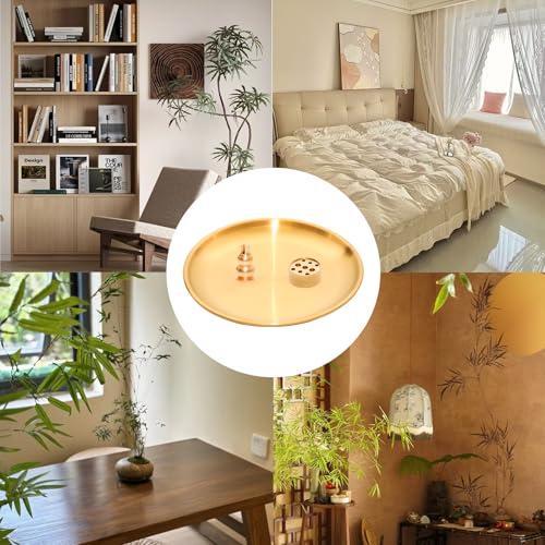 3 in 1 Incense Burner, 5.51 Inch Incense Holder Set - color: Gold, size: 3 in 1