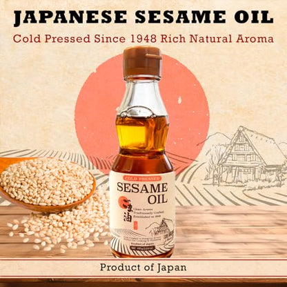 Japanese Sesame Oil, Cold Pressed Tamashime, Non-GMO, 5.64 oz (160 g)