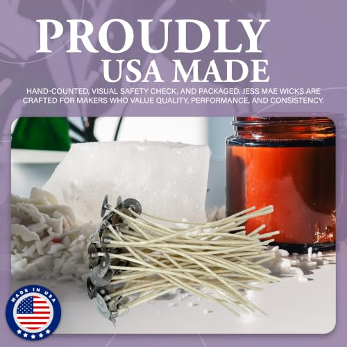 HTP 126 | 6 Inch Candle Wicks, 50 Count Pre-Waxed Pre-Tabbed - size: 50 HTP - 126