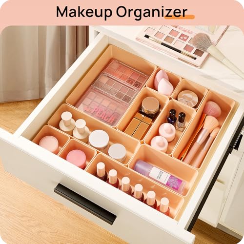 Vtopmart 25 Pack Plastic Drawer Organizers with Non-slip Rubber Pads - color: Orange