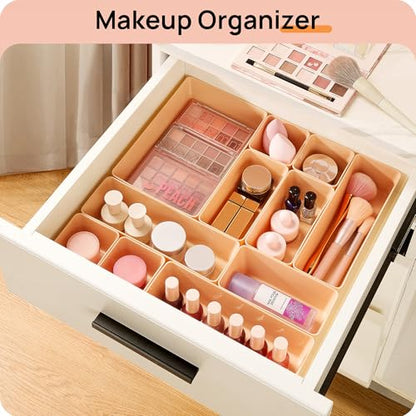 Vtopmart 25 Pack Plastic Drawer Organizers with Non-slip Rubber Pads - color: Orange