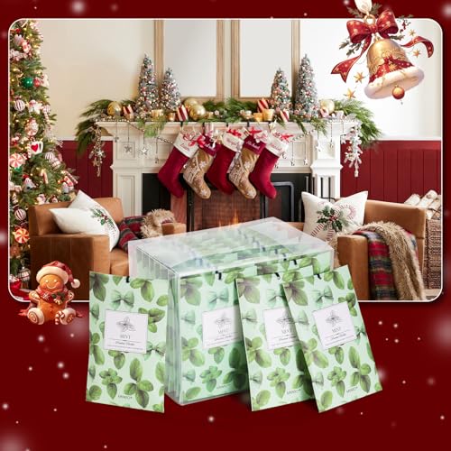 MYARO 20Pcs Peppermint Scented Sachets, Closet Deodorizer Car Air Freshener - color: Mint, size: 20 Packs