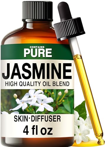 100% Pure Jasmine Essential Oil 4 Fl Oz - Floral Scent for Hair and Skin - size: 4 Fl Oz (Pack of 1)