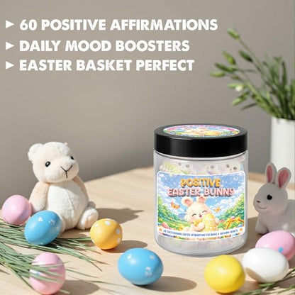 Bible Verse Jar, Mothers Day Gifts For Mom, Birthday Gifts For Women (Positive Easter Bunny) - style: Positive Easter Bunny