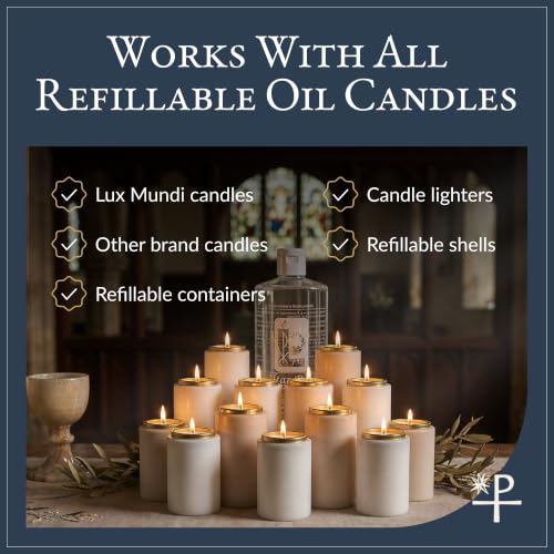 Religious Supply Center Altar Pure Liquid Paraffin Candle Oil for Churches – 99.4% Pure, Smokeless, Odorless Fuel – 12 Quart Case (Made in USA)