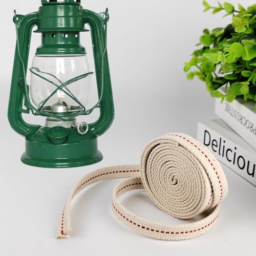 1 Roll / 6.5 FeetOil Lamp Wick, 1/2 Inch Flat Cotton Wick Replacement for Oil Lamps, Lanterns, Oil Burners (1/2", 1) - size: 1/2"