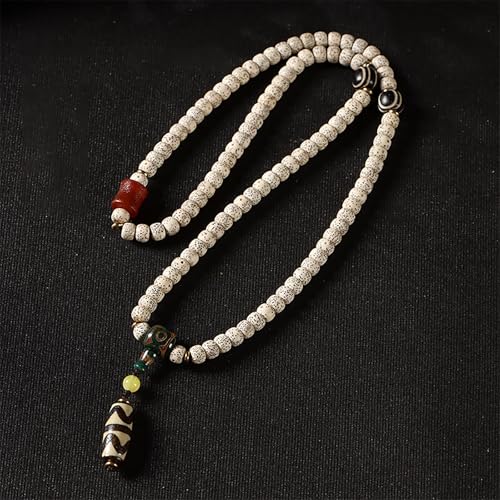 8mm 108 Mala Beads Bracelet for Men Natural Wooden/Bodhi Bead Necklace as Buddhist Meditation Prayer Beads - style: Bodhi Beads with Lucky Bear