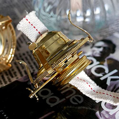 Oil Lamp Burner 2 Set, with Reduction Collar and Cotton Wick & 39 inch Wick, Replacement Parts for Kerosene or Vintage Lamps - Brass - style: Burner / 2PK