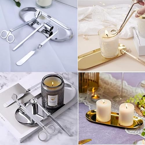 6 inch Pre-Waxed Candle Wicks - 100 Pcs Wicks with 100 Wick Stickers & 1 Gold Tray Holder, Low Smoke Wicks for DIY Candle Making, Soy Wax, Beeswax, Coconut Wax (Gold, 9) - color: Gold, size: 9