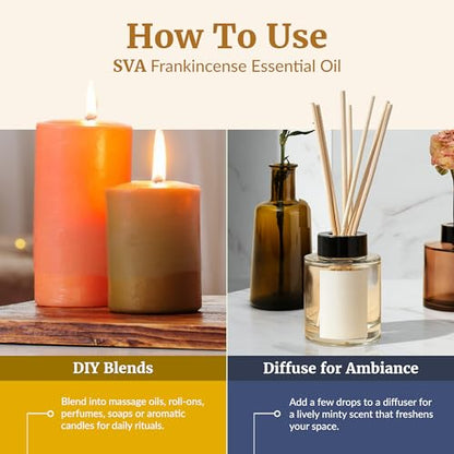 SVA Frankincense Essential Oil with Dropper, 4 Fl Oz (118 ml) - size: 4 Fl Oz (Pack of 1)