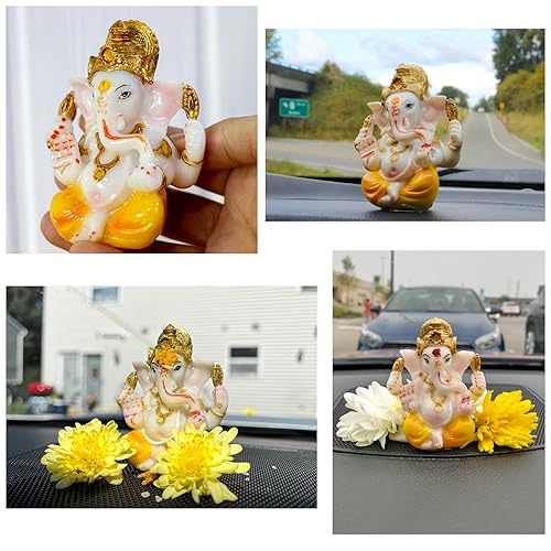 BangBangDa Ganesha for Car Dashboard Decor Idol, 3.5" H