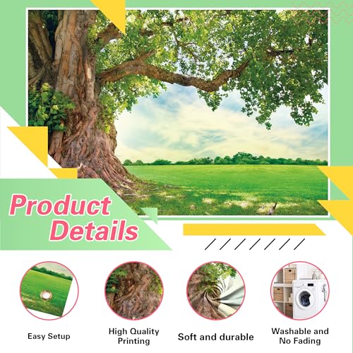 Spring Huge Tree Backdrop 12x10 FT for Photoshoot Spring Nature Photo Backdrops Tree Scenery Picnic Background Outdoor Travel Event Decorations Wedding Party Banner Photo Booth Props - size: 12x10 FT